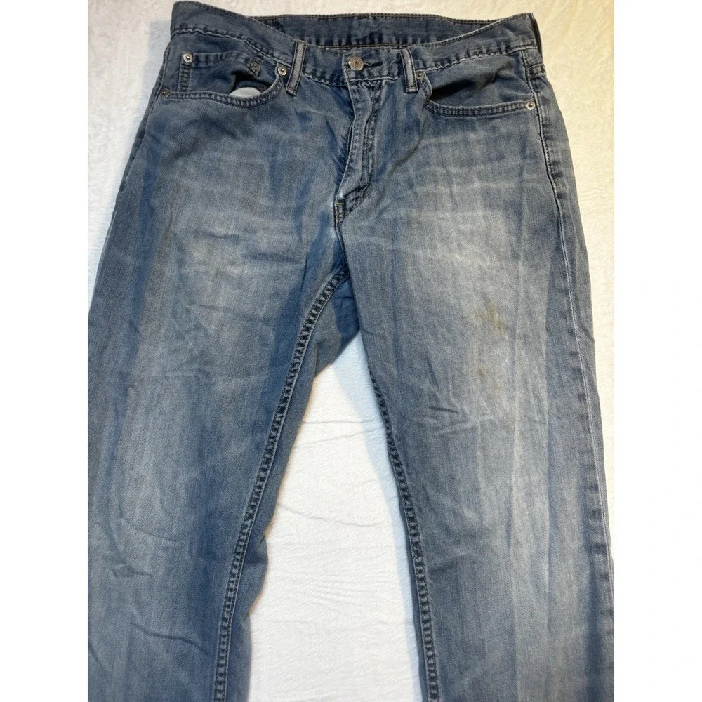 Levis 559 Jeans Mens 32x33 ‎ Relaxed Fit Straight Denim Distressed Medium Wash